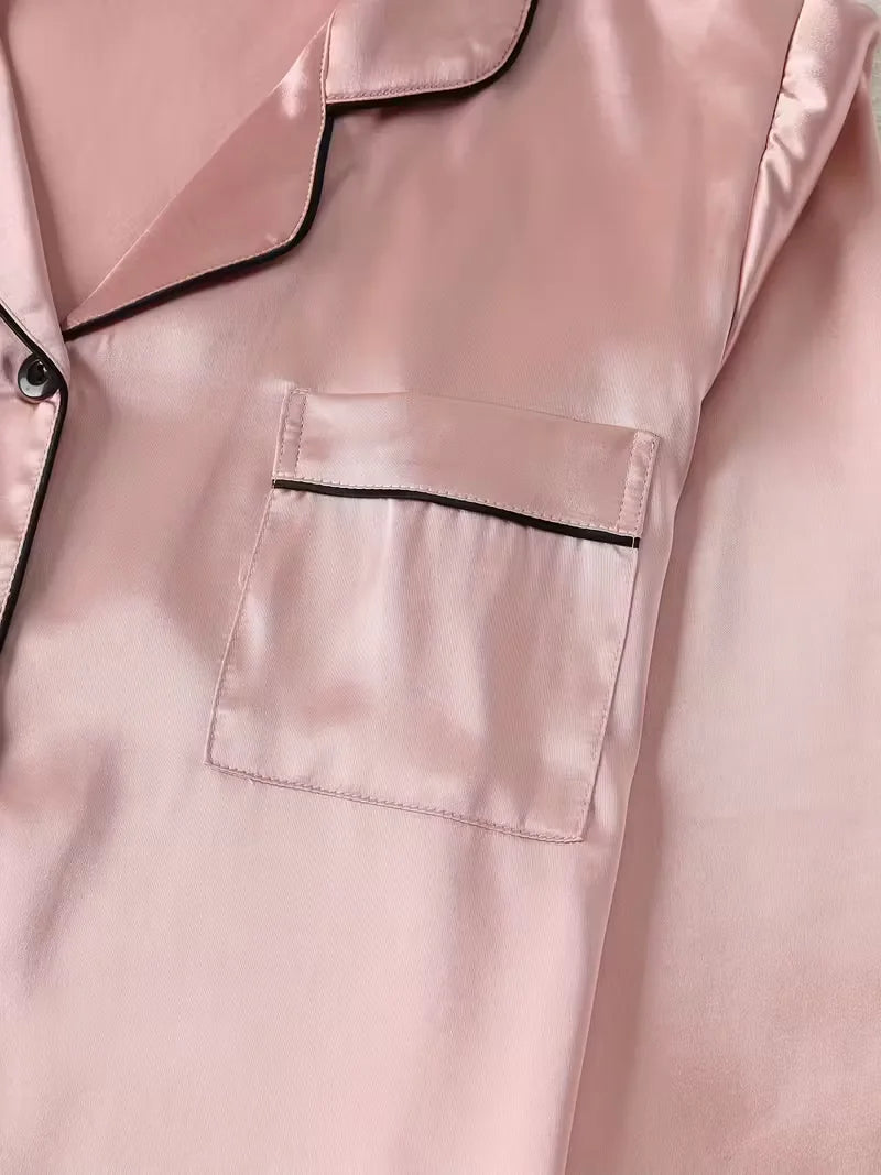 KAELAH Soft Silk Breathable and Relaxed Fit Long Shirt Tops