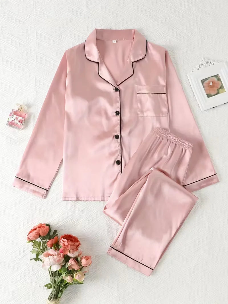 KAELAH Soft Silk Breathable and Relaxed Fit Long Shirt Tops