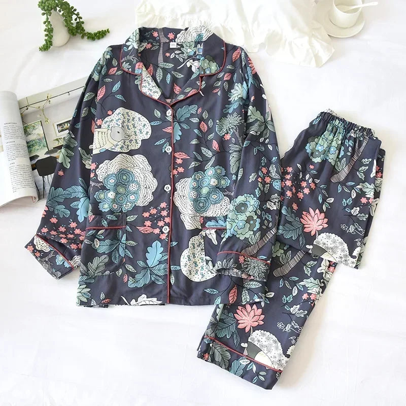 KAELAH 3XL plus size long Sleepwear women's home Nightwear