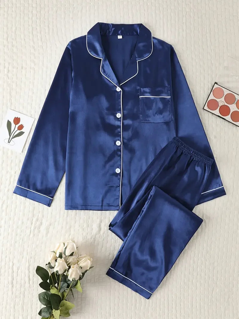 KAELAH Soft Silk Breathable and Relaxed Fit Long Shirt Tops