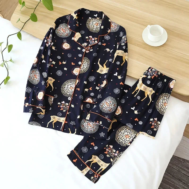 KAELAH 3XL plus size long Sleepwear women's home Nightwear
