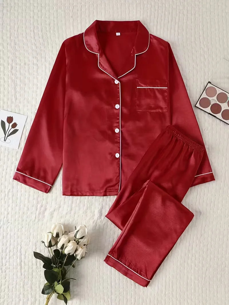 KAELAH Soft Silk Breathable and Relaxed Fit Long Shirt Tops