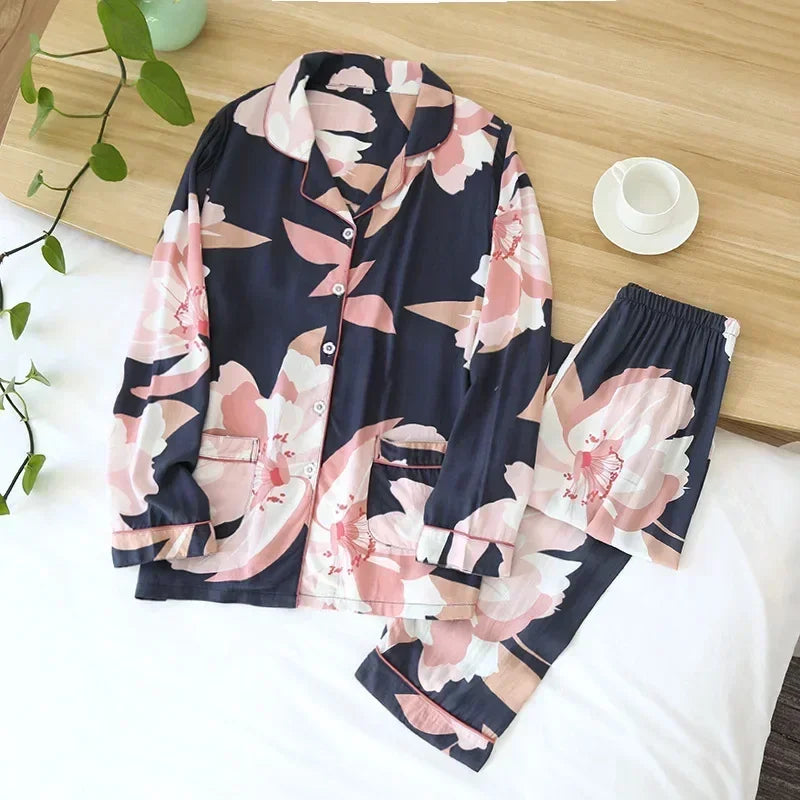 KAELAH 3XL plus size long Sleepwear women's home Nightwear